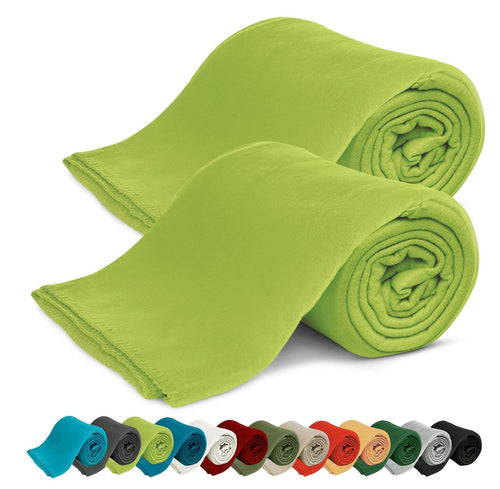 KiGATEX Polar Fleecedecken 2er Set Silber 130x160 cm Oeko-TEX® ca. 420g
