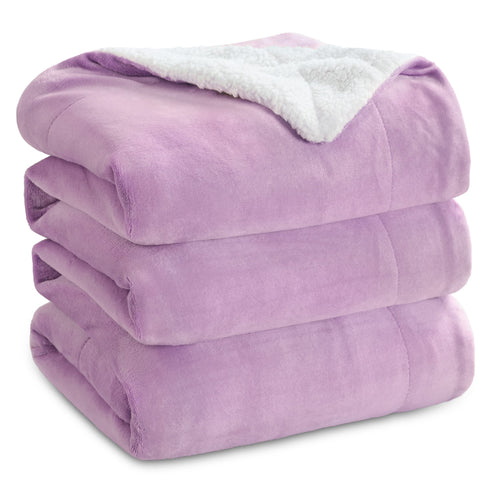 BEDSURE Sherpa Kuscheldecke Flauschig 150x200 - Sofadecke, Grau