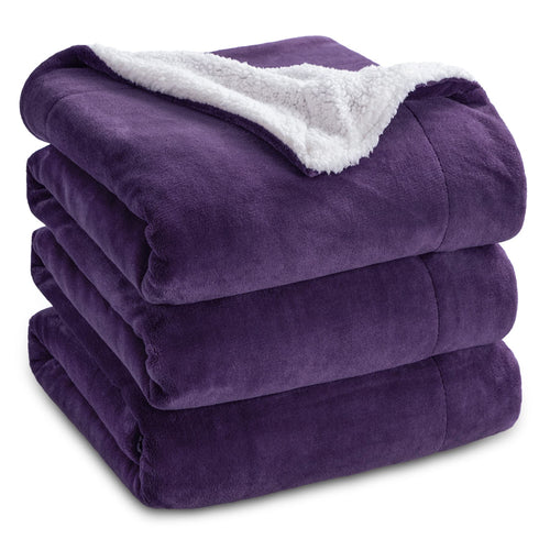 BEDSURE Sherpa Kuscheldecke Flauschig 150x200 - Sofadecke, Grau
