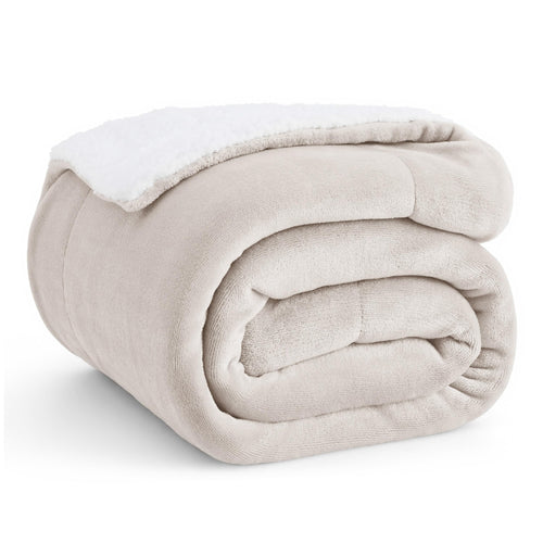BEDSURE Sherpa Kuscheldecke Flauschig 150x200 - Sofadecke, Grau