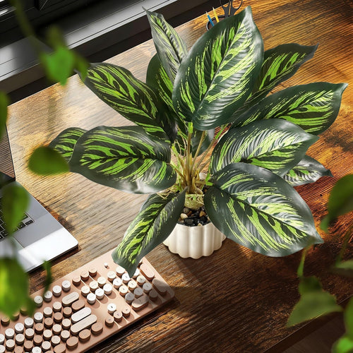 2 Stück Kunstpflanze Klein, für Deko Wohnzimmer Schlafzimmer, Home Decoration, Künstliche Pflanzen Wie Echt für Büro Schreibtisch Zimmer Badezimmer Deko, Fake Plant, Kunstpflanzen, Plastikpflanzen