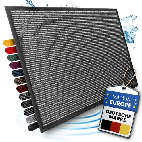 Bodenständig® Saubere Schuhe Dank saugstarkem Stoff (robust) perfekte Größe Anthrazit in 40x60cm - Fußmatte innen, Fussmatte innen - Schmutzfangmatte für innen Türmatte
