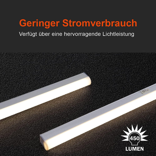 da LIGHT Led Unterbauleuchte Küche 5W 31,5cm 450lm 4000k Neutralweiß Unterbau Lichtleiste Küchenlampe Schrankbeleuchtung Superhell Weiß für Küche Schrank Erweiterbar durch Stecksystem
