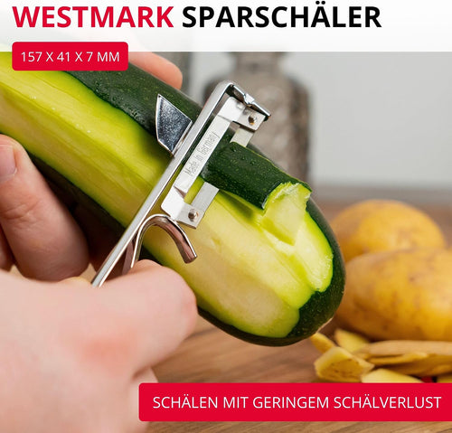 Westmark Sparschäler Famos – mit geschärftem Ausstecher, Made in Germany