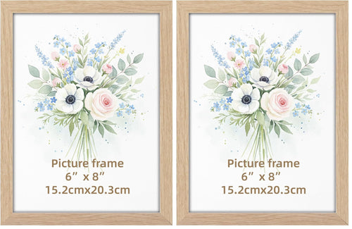 Giftgarden Natur Bilderrahmen 15x20 cm, Holzfarbener Fotorahmen