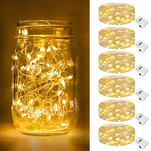 btfarm 12 Stück/3 Modi Lichterkette Batterie, 2M 20 LED Lichterkette Klein