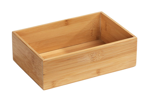WENKO Bambus Ablage, Organizerbox für Küche, Bad & Haushalt