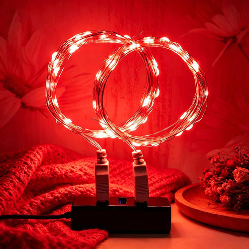 2 Stück LED Lichterkette, 30LED 3M / 10Ft USB lichterkette außen/innen Wasserdichte für Schlafzimmer, Hof, Hochzeit, Weihnachten, DIY etc (Warmweiß)