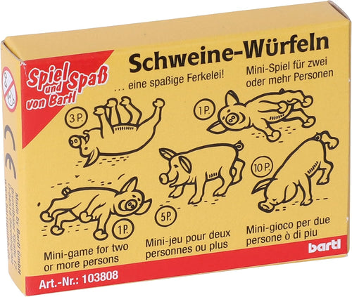 Bartl 103808 Mini-Spiel Schweine-Würfeln | Das beliebte Minispiel für unterwegs mit Freunden