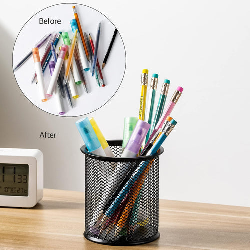 Amazon Basics Stifthalter aus Drahtgeflecht, schwarz