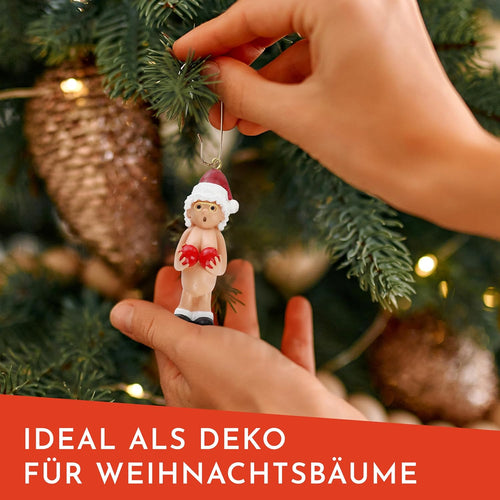 Nordstern Nackter Weihnachtsmann Anhänger 2er Set, 5,5 cm, Bunt