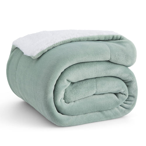 BEDSURE Sherpa Kuscheldecke Flauschig 150x200 - Sofadecke, Grau