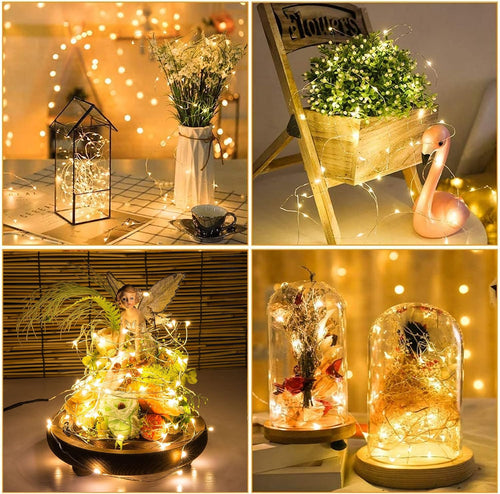 20M LED Lichterkette USB, 200LED mit Fernbedienung, 8 Modi und Timer