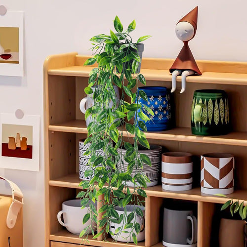 Der Rose Kunstpflanze Künstliche Pflanzen Hängepflanze Künstlich Hängend Fake Plant Kunstpflanzen Wand Für Wohnzimmer Wanddeko Zimmer Bücherregal Deko Aesthetic Room Decor