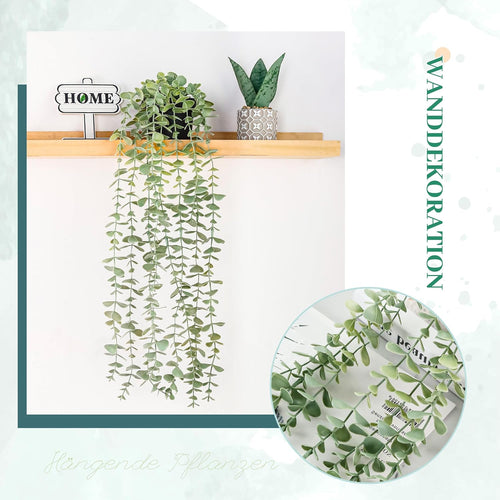 BTSD-home Hängepflanze Künstlich Kunstpflanze mit Topf Für Home Wand Deko