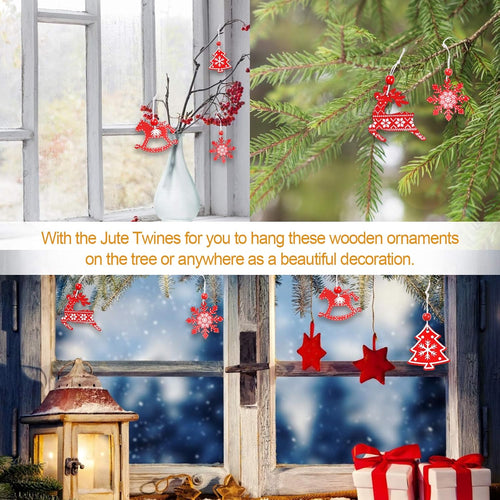 Weihnachtsbaum Deko,Holzanhänger Baumschmuck Weihnachten