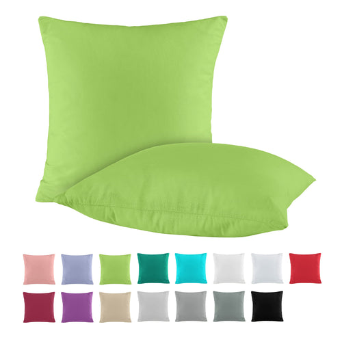 BaSaTex Baumwolle Renforcé Kissenbezug, 2er Pack, 40x40 cm, Bordeaux