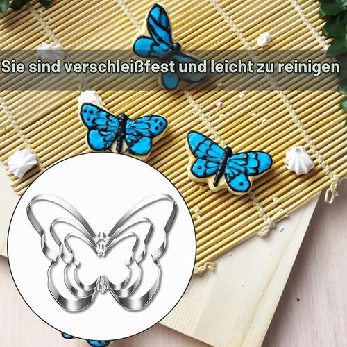 3 Stück Schmetterling Ausstecher Set,Ausstecher Schmetterling