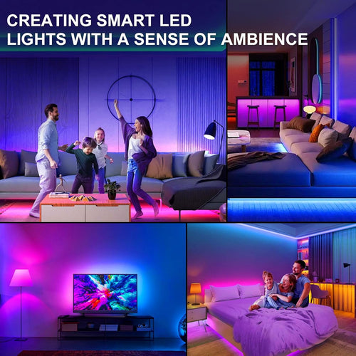 LED Strip 3m, USB RGB Streifen Mit App Fernbedienung, Music Sync Steuerbar Timer Einstellung, Band Selbstklebend Beleuchtung Lichter Verstellbare Helligkeiten Farbwechsel Für Tv/Schlafzimmer/Party