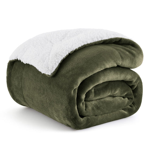 BEDSURE Sherpa Kuscheldecke Flauschig 150x200 - Sofadecke, Grau
