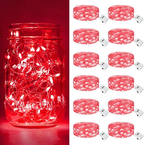 btfarm 12 Stück/3 Modi Lichterkette Batterie, 2M 20 LED Lichterkette Klein