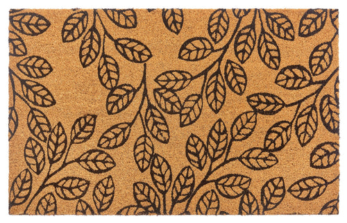 Hanse Home Kokos Fußmatte für Innen 45x75cm – Fussmatte Kokosmatte Schmutzfangmatte Blumen Flower Design, rutschfest für Eingangsbereich & überdachten Außenbereich – Natur