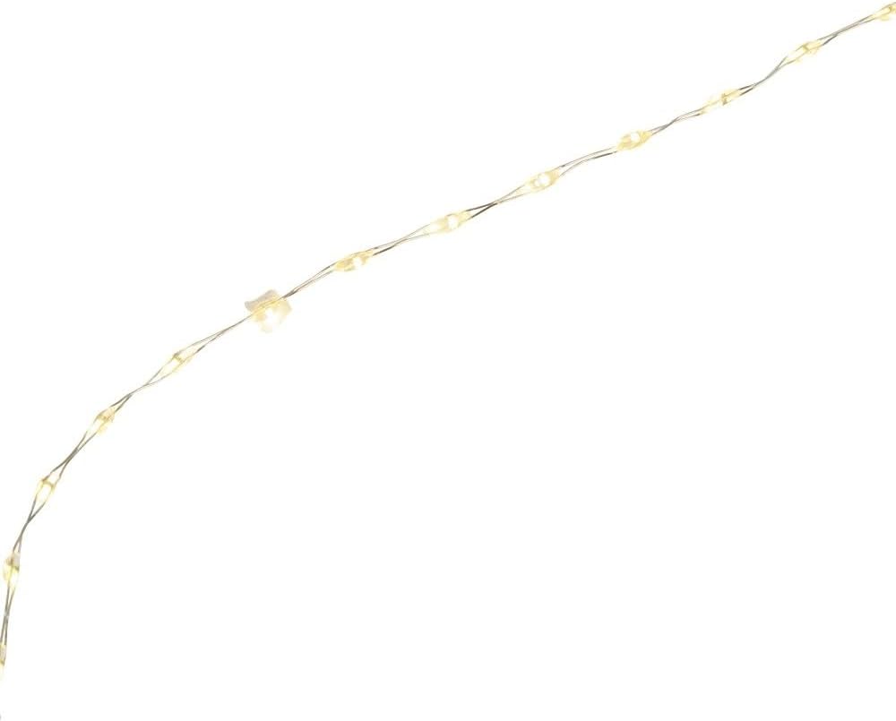 Ideen mit Herz LED-Draht-Lichterkette | 1,5 cm Lichtabstand | extra kleiner Lampenabstand | warmweiß | batteriebetrieben | inkl. Timer-Funktion (60 LEDs | 120 cm Kabellänge)