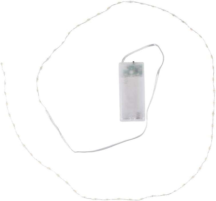 Ideen mit Herz LED-Draht-Lichterkette | 1,5 cm Lichtabstand | extra kleiner Lampenabstand | warmweiß | batteriebetrieben | inkl. Timer-Funktion (60 LEDs | 120 cm Kabellänge)