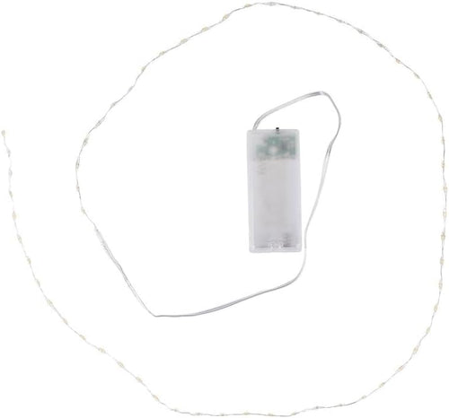 Ideen mit Herz LED-Draht-Lichterkette | 1,5 cm Lichtabstand | extra kleiner Lampenabstand | warmweiß | batteriebetrieben | inkl. Timer-Funktion (60 LEDs | 120 cm Kabellänge)
