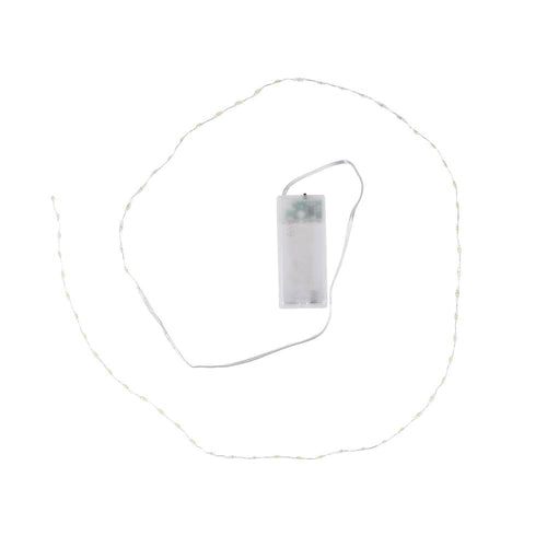 Ideen mit Herz LED-Draht-Lichterkette | 1,5 cm Lichtabstand | extra kleiner Lampenabstand | warmweiß | batteriebetrieben | inkl. Timer-Funktion (30 LEDs | 75 cm Kabellänge)
