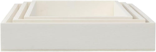 Ideen mit Herz Holztabletts Bastelrohlinge | 3 kleine Deko-Tabletts 25–29 cm | nur 2,5 cm hoch | Pappelsperrholz unlackiert | zum Bemalen, Bekleben & individuellen Gestalten