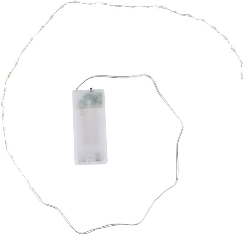 Ideen mit Herz LED-Draht-Lichterkette | 1,5 cm Lichtabstand | extra kleiner Lampenabstand | warmweiß | batteriebetrieben | inkl. Timer-Funktion (30 LEDs | 75 cm Kabellänge)