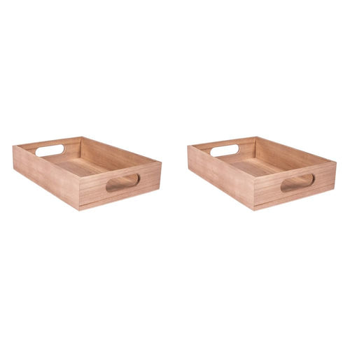 Rayher 62689000 Holz-Tablett zum Dekorieren, 45 x 13,5 cm, Randhöhe 2,3 cm, Bodenstärke ca. 2 - 3 mm, Holzschale rechteckig, Beige