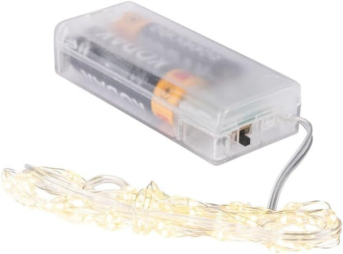 Ideen mit Herz LED-Draht-Lichterkette | 1,5 cm Lichtabstand | extra kleiner Lampenabstand | warmweiß | batteriebetrieben | inkl. Timer-Funktion (60 LEDs | 120 cm Kabellänge)
