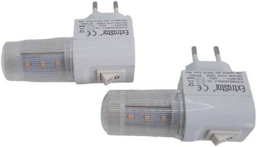 EXTRASTAR Retro Schalter LED Nachtlicht mit Stecker-and-Play für Kinderzimmer, Wohnzimmer, Flur, Bad, Küche, Treppe,Nachtlicht Heißes Weiß,2 Stück