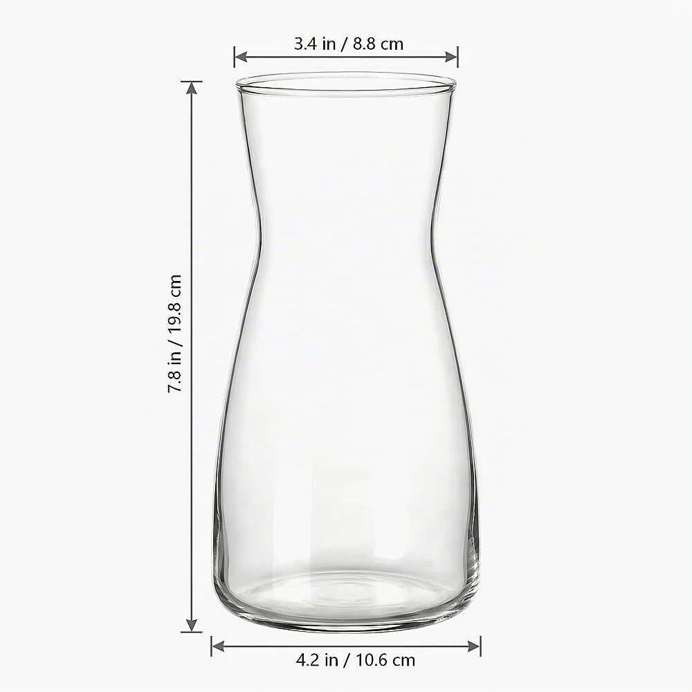 20CM Kleine Vasen Deko für Tischdeko, Mit Dichtstopfen für Küchencontainer, Modern Blumenvase Glas, Mini Vase Tulpen Setals Hochzeitsdekoration für Tische. (Clear, 19.8cm)