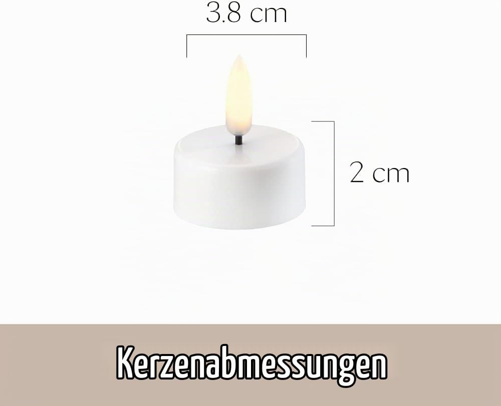 UYUNI Lighting LED Teelicht Tealight 400 White Plain 3.9 x 4.7 cm