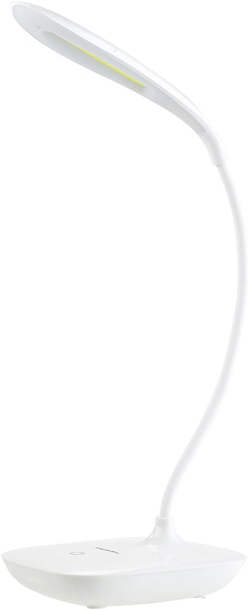 PEARL LED Tischlampe Akku USB: Schwanenhals-Schreibtischleuchte mit 3-Watt-COB-LED & Akku, USB-Ladung (Schreibtischlampe akkubetrieben, Schreibtischlampe, Mac)