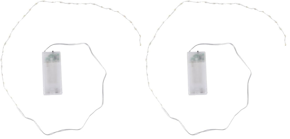 Ideen mit Herz LED-Draht-Lichterkette | 1,5 cm Lichtabstand | extra kleiner Lampenabstand | warmweiß | batteriebetrieben | inkl. Timer-Funktion (60 LEDs | 120 cm Kabellänge)