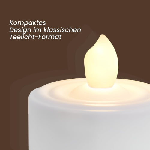 Star LED-Teelicht "T-Light", 2 Stück, flackernd inklusive Batterien, Timer Blisterpackung, 2,9 x 3,6 x 3,6 cm, weiß 068-05