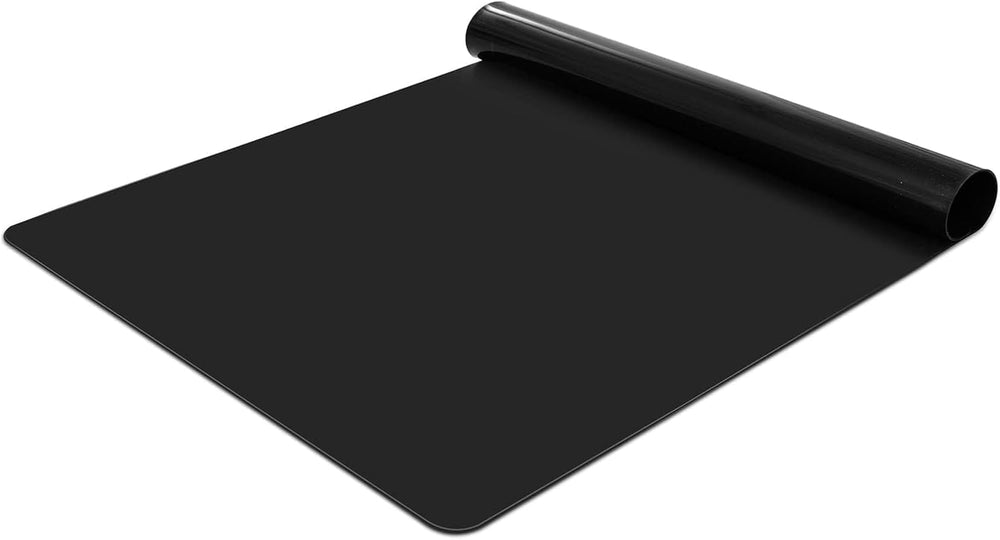 KitchenRaku Große Silikonmatte, Rutschfeste Tischunterlage, Hitzebeständige Antihaftmatte,Silikon Unterlage Antihafte Tischmatte Arbeitsmatte Thekenmatte (Schwarz, 40x30x0.07cm)