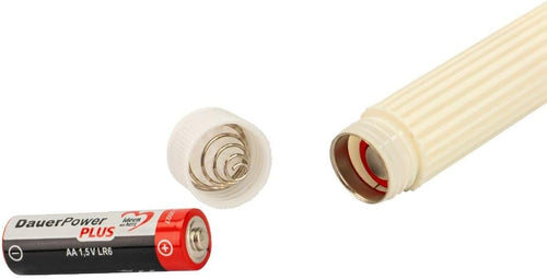 Ideen mit Herz LED-Stabkerzen | 2 Stück | künstliche Deko-Kerzen im Retro-Design | warmweiß | mit realistischem Flacker-Effekt und Timer-Funktion | batteriebetrieben (creme)