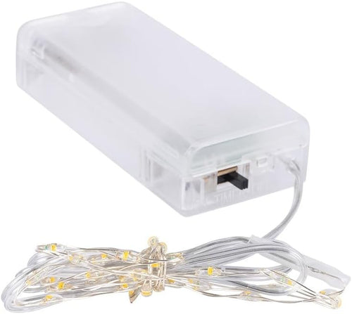 Ideen mit Herz LED-Draht-Lichterkette | 1,5 cm Lichtabstand | extra kleiner Lampenabstand | warmweiß | batteriebetrieben | inkl. Timer-Funktion (30 LEDs | 75 cm Kabellänge)