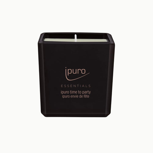 ipuro - dekorative ipuro time to party Duftkerze - puristische Duftkerzen im Glas - intensive Duftkerzen mit karamellig-fruchtigen Noten - stilvolle Kerze für ein einzigartiges Dufterlebnis 125 g