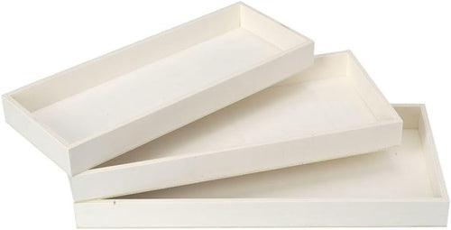 Ideen mit Herz Holztabletts Bastelrohlinge | 3 kleine Deko-Tabletts 25–29 cm | nur 2,5 cm hoch | Pappelsperrholz unlackiert | zum Bemalen, Bekleben & individuellen Gestalten