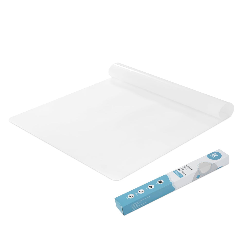 KitchenRaku Große Silikonmatte, Rutschfeste Tischunterlage, Hitzebeständige Antihaftmatte,Silikon Unterlage Antihafte Tischmatte Arbeitsmatte Thekenmatte (Schwarz, 40x30x0.07cm)