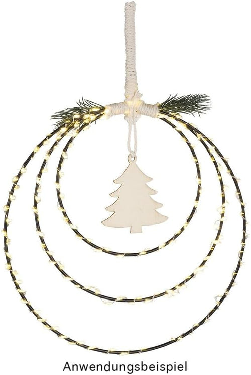 Ideen mit Herz LED-Draht-Lichterkette | 1,5 cm Lichtabstand | extra kleiner Lampenabstand | warmweiß | batteriebetrieben | inkl. Timer-Funktion (30 LEDs | 75 cm Kabellänge)