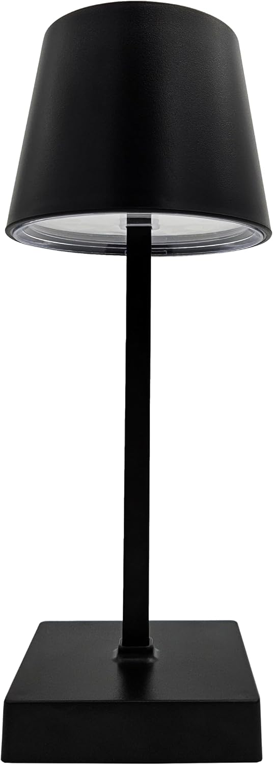Meinposten Tischleuchte Touch dimmbar LED Lampe schwarz kabellos Höhe 26 cm
