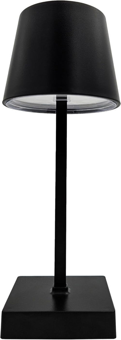 Meinposten Tischleuchte Touch dimmbar LED Lampe schwarz kabellos Höhe 26 cm