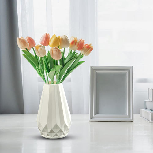 Kleine Weiße Vase Unzerbrechliche PE Plastik Vase im Skandinavischen